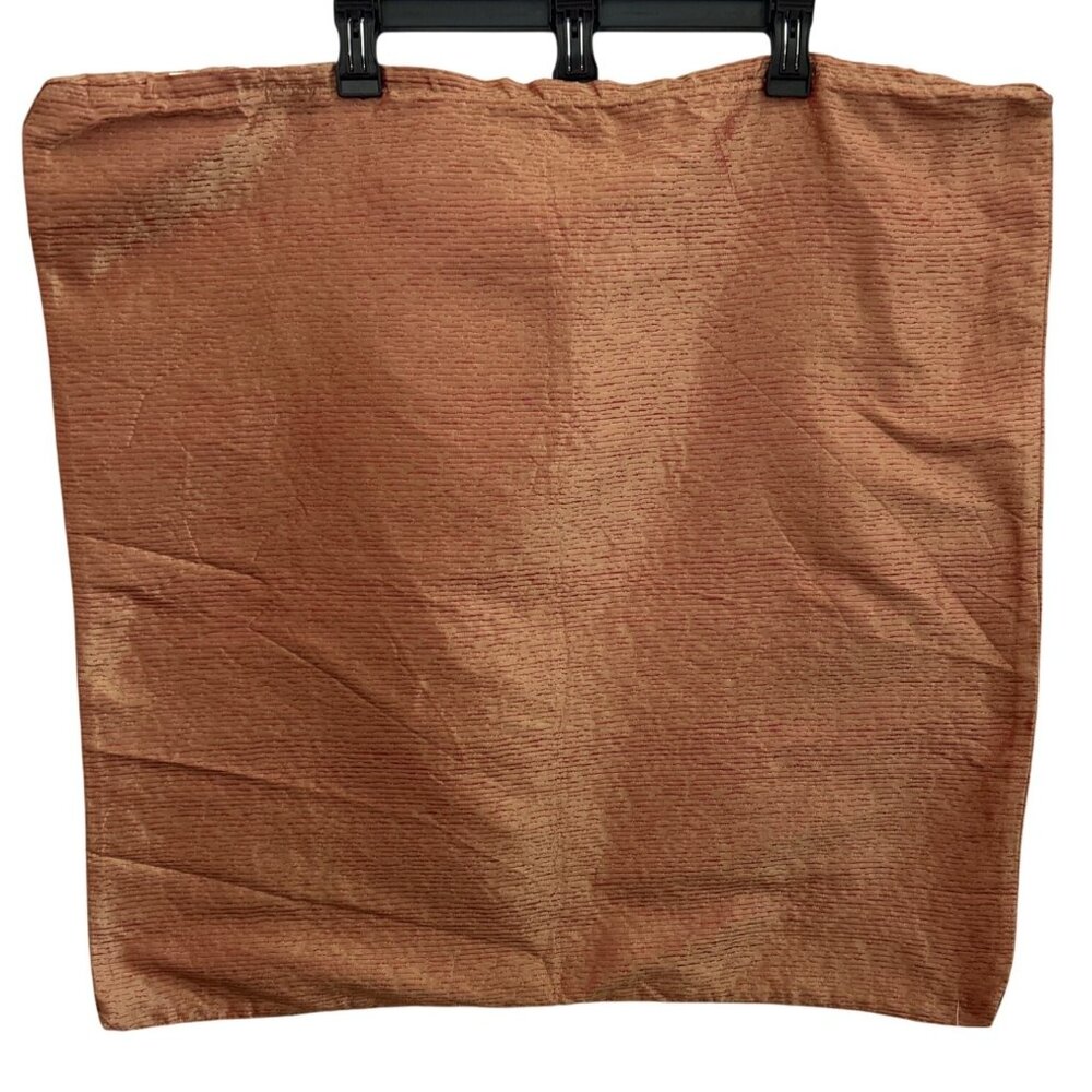Tomasini Fine Linens Rust & Shimmery Gold Zip Up Euro Shams  X 2 Luxury Feel